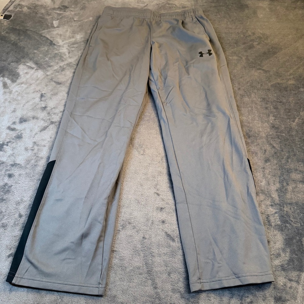 Under Armour Loose Sweatpants Kids Large Gray Elastic Waist Athletic Pockets‎